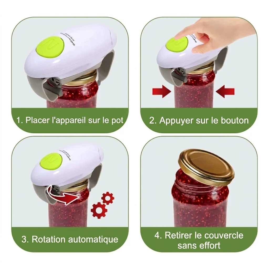 Ouvre-Bocal Électrique & Automatique